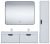 Тумба под двойную раковину Uperwood Modul TModul120WG 120x44 подвесная, матовая, белая/графит