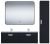 Тумба под двойную раковину Uperwood Modul TModul120B 120x44 подвесная, матовая, черная