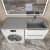 Раковина Uperwood Cosmos Quartz RCosmos120RS 120x48, серая матовая, серый шелк