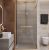 Душевая дверь Cezares LUX LUX-B-FS-1-90-C-BORO 90x195 раздвижная, профиль матовое золото