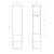 Схема шкаф-пенал BelBagno KRAFT-1600-1A-SC-RNN-R