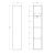 Схема шкаф-пенал BelBagno KRAFT-1600-1A-SC-BO