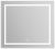 Зеркало с подсветкой BelBagno KRAFT SPC-KRAFT-885-785-TCH-WARM 88.5x78.5, сатин