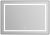 Зеркало с подсветкой BelBagno KRAFT SPC-KRAFT-985-685-TCH-WARM-NERO 98.5x68.5