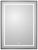 Зеркало с подсветкой BelBagno KRAFT SPC-KRAFT-600-800-LED-TCH-WARM-NERO 60x80