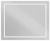Зеркало с подсветкой BelBagno KRAFT SPC-KRAFT-1000-800-SENS-AL 100x80, сатин