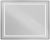 Зеркало с подсветкой BelBagno KRAFT SPC-KRAFT-1000-800-SENS-NERO 100x80