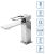 Смеситель для раковины BelBagno Luce LUC-LVM-CRM