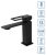 Смеситель для раковины BelBagno Luce LUC-LVM-NERO, черный матовый