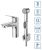 Смеситель для раковины BelBagno Due DUE-LVM/HGN-CRM-W0 с гигиеническим душем