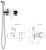 Гигиенический душ TESKA Elsa Pro BTK6407 со смесителем