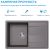 Кухонная мойка ABBER Quarz AQ2904G 78x51 из кварцевого композита
