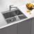 Кухонная мойка Grandex Aqua Elegance 50 400331 51x51 стальная, сатин