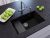 Кухонная мойка Grandex Aqua 500305 73x45 из кварцевого композита, черный металлик