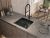 Кухонная мойка Grandex Aqua 5040603 49x44 стальная, графит