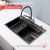 Кухонная мойка Raglo R702 R702.7246.09 72x46 стальная, графит