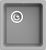 Кухонная мойка Rivelato BK-35 grigio metallizzato 42x46 из кварцевого композита, серый металлик