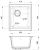 Кухонная мойка Rivelato BK-35 topazio 42x46 из кварцевого композита, топаз