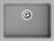 Кухонная мойка Rivelato BK-50 grigio metallizzato 56x43 из кварцевого композита, серый металлик