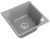 Кухонная мойка Rivelato LS-50 grigio metallizzat 50x50 из кварцевого композита, серый металлик