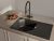 Кухонная мойка Rivelato LS-85 nero 85x50 из кварцевого композита