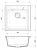 Кухонная мойка Rivelato RM-50 topazio 50x51 из кварцевого композита, топаз