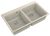 Кухонная мойка Rivelato X-90-2D beige scuro 87x52 из кварцевого композита, темно-бежевый