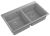 Кухонная мойка Rivelato X-90-2D grigio metallizza 87x52 из кварцевого композита, серый металлик