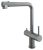Смеситель для кухни Grandex Aqua Integra-sp 902049 с подключением фильтра и выдвижным изливом, сатин