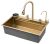 Кухонная мойка Savol S-SC003C 75x46 стальная, матовое золото