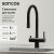 Смеситель для кухни SANCOS Lucia SC4004MB с гибким изливом, черный матовый/черный