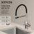 Смеситель для кухни SANCOS Garda SC4009BN с гибким изливом, брашированный никель/черный