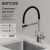 Смеситель для кухни SANCOS Garda SC4009CH с гибким изливом, хром/черный