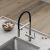 Смеситель для кухни SANCOS Imola SC4010BNbh с гибким изливом, брашированный никель/черный