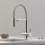 Смеситель для кухни SANCOS Imola SC4010CHwh с гибким изливом, хром/белый