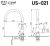 Смеситель для кухни Ulgran Us-021 US-021-002, черная брашированная сталь