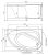 Схема ванны Timo IVA1595R-KTIVA15-SPV1505-T-CM-T-BM-T-CT-FPIVA15R 2