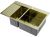 Кухонная мойка OMOIKIRI Akisame 78-2-LG-R 4973088 78x51 стальная, светлое золото